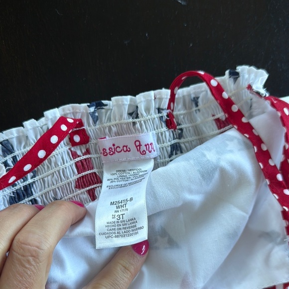 Jessica Ann Red and White Tiered Ruffled Sundress - Picture 2 of 2